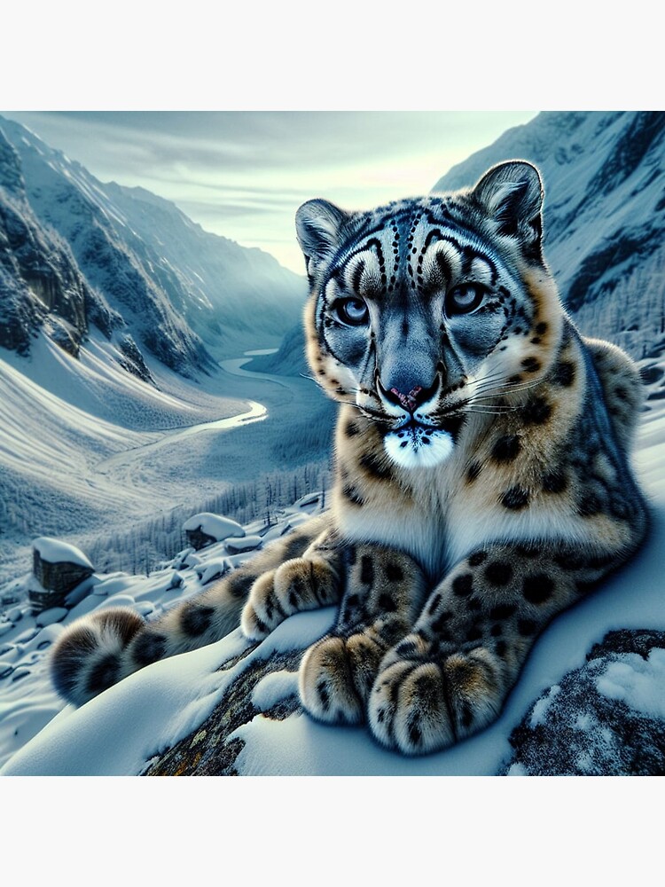 Thumbnail 3 of 3, Poster, Snow Leopard designed and sold by LenCarol.