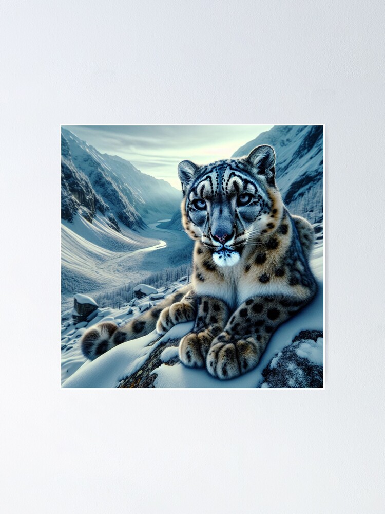 Thumbnail 1 of 3, Poster, Snow Leopard designed and sold by LenCarol.