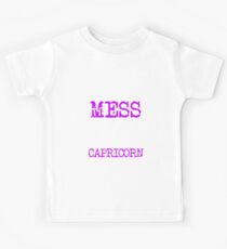 Don't mess with a Capricorn | Zodiac - Big and Bold neon purple Kids Tee