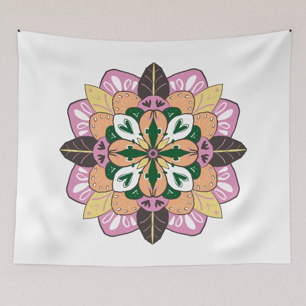 Item preview, SIELUNKUKKA pink and orange Symmetrical Bloom Harmony designed and sold by LuovaSieluART.