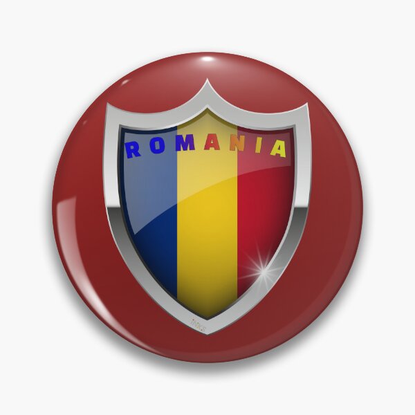 Item preview, ROMANIA flag Romanian shield sticker t-shirt 01 designed and sold by LocationInks.