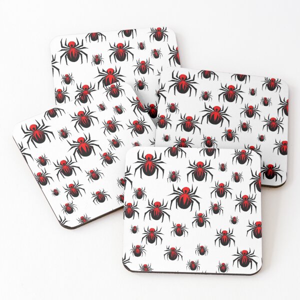 Item preview, vector pattern seamless background web with an abstract spider, smooth lines, 3D effect, color red from light to dark designed and sold by orthodox-icon.