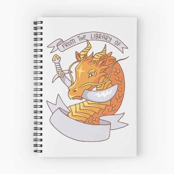 Item preview, Ex Libris Dragon Bookplate - Red Dragon holding a sword illustration designed and sold by Alika's  Garden.