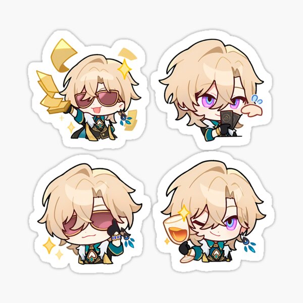 Item preview, Aventurine Sticker set Honkai Star Rail designed and sold by Astral Drop.