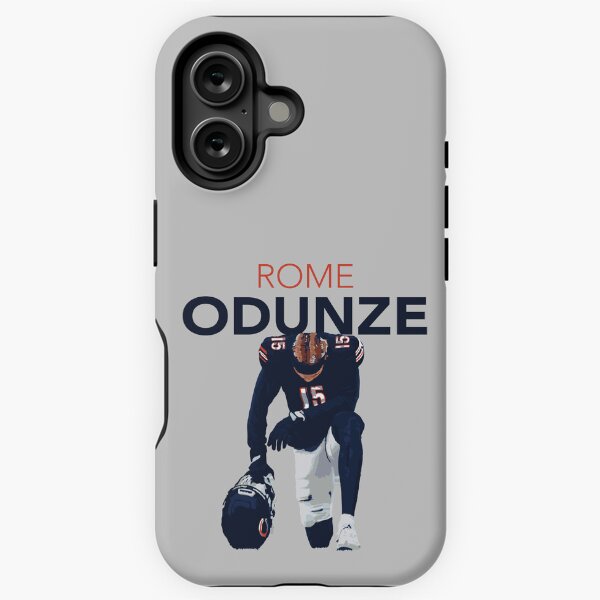 Vista previa del artículo con la obra «Rome Odunze Chicago Bears WR #15 Arte arrodillado», diseñado y vendido por Bear Creative.