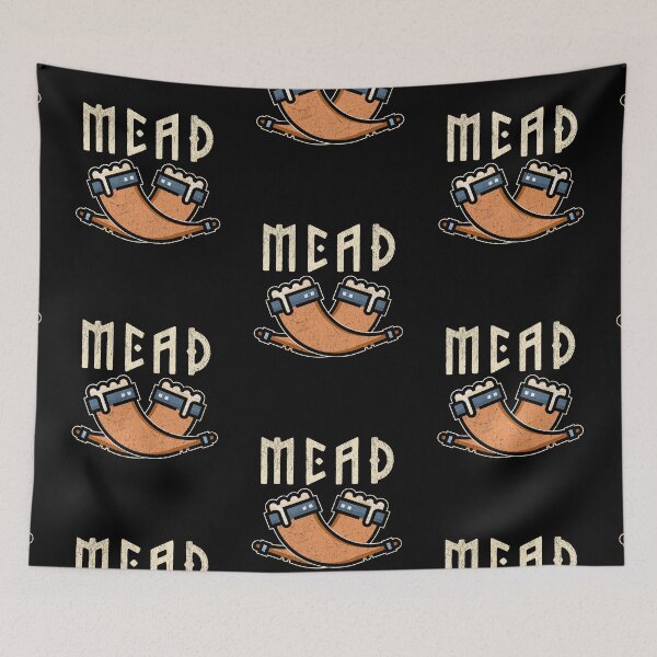 Item preview, Mead drinking horn gift for vikings and beer lovers designed and sold by Lady-Frost.