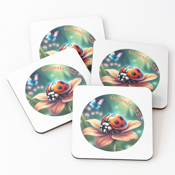 Item preview, Ladybug on a flower - Genesis 1:25 designed and sold by Jessi-Sketches.