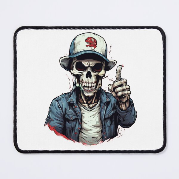 Item preview, Skull Cap Rebellion: A Skeleton's Middle Finger Salute designed and sold by Colorful-Garden.