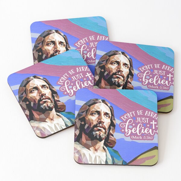 Item preview, Bible verses about strength - Mark 5:36 - Radiant Blue Skies Mountains Preppy Art designed and sold by ZenReiArt.