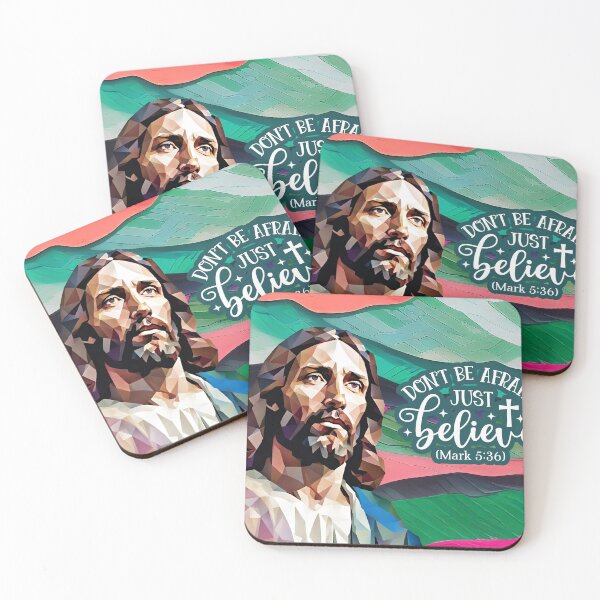 Item preview, Bible verses about strength - Mark 5:36 - Radiant Green Mountains Preppy Art designed and sold by ZenReiArt.