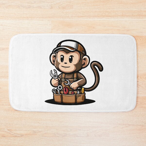 Item preview, Handy Monkey Mechanic - Cute Animal with Tools designed and sold by Akioos.