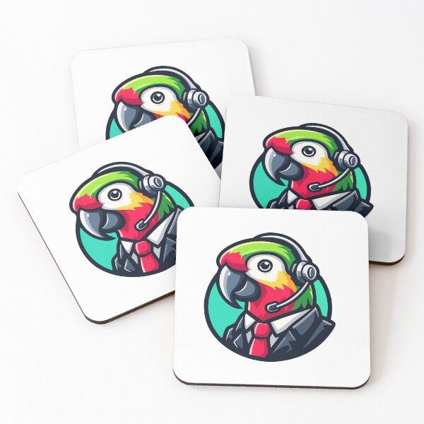 Item preview, Professional Parrot in Business Attire - Exotic Bird with Headset designed and sold by Akioos.