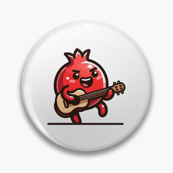 Item preview, Joyful Pomegranate Playing Guitar - Fun Musical Fruit designed and sold by Akioos.