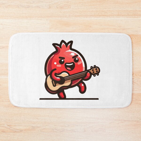 Item preview, Joyful Pomegranate Playing Guitar - Fun Musical Fruit designed and sold by Akioos.