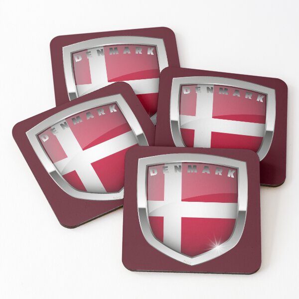 Item preview, DENMARK Sticker Danish flag sticker T-Shirt 02 designed and sold by LocationInks.