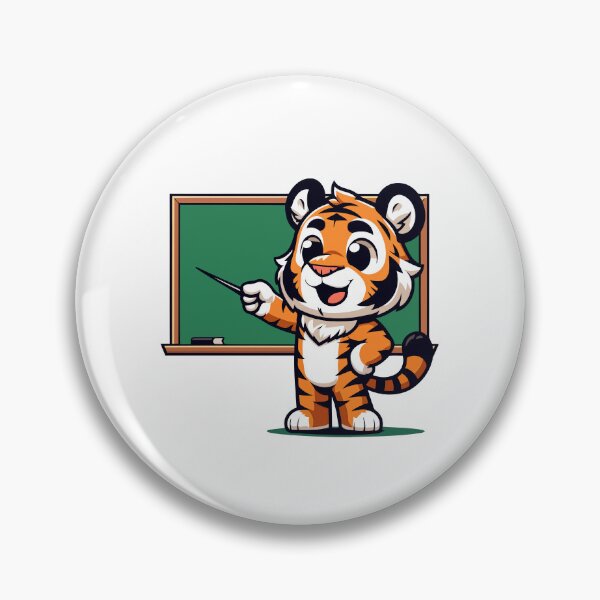 Item preview, Adorable Tiger Teacher Character - Charming Educational Mascot designed and sold by Akioos.