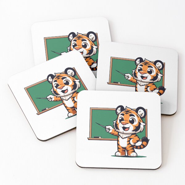 Item preview, Adorable Tiger Teacher Character - Charming Educational Mascot designed and sold by Akioos.