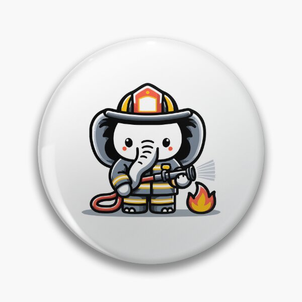 Item preview, Brave Elephant Firefighter in Action designed and sold by Akioos.