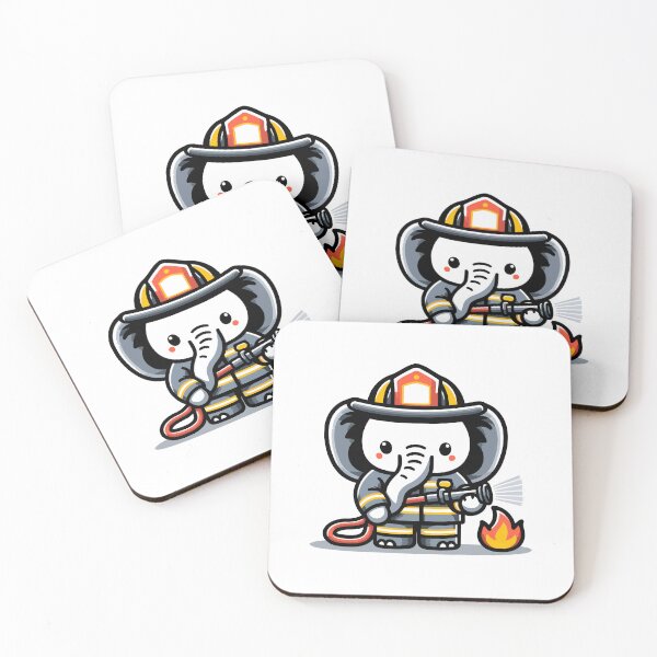Item preview, Brave Elephant Firefighter in Action designed and sold by Akioos.