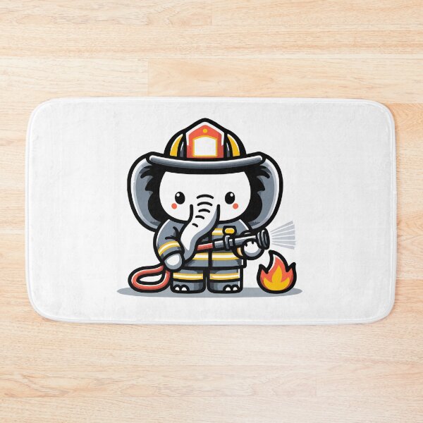 Item preview, Brave Elephant Firefighter in Action designed and sold by Akioos.