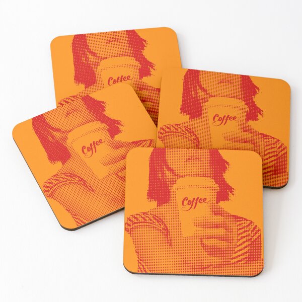 Item preview, For the love of coffee girl in French orange designed and sold by SueKnox.