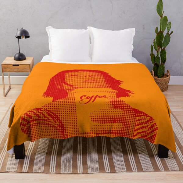 Item preview, For the love of coffee girl in French orange designed and sold by SueKnox.