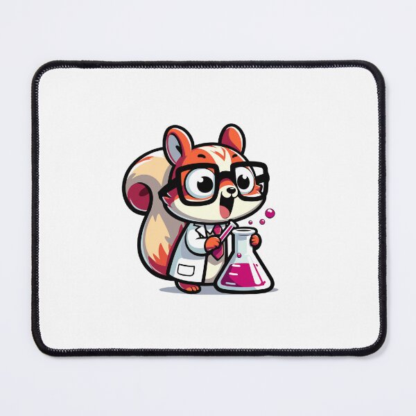 Item preview, Cute Scientist Chipmunk Character with Lab Equipment designed and sold by Akioos.