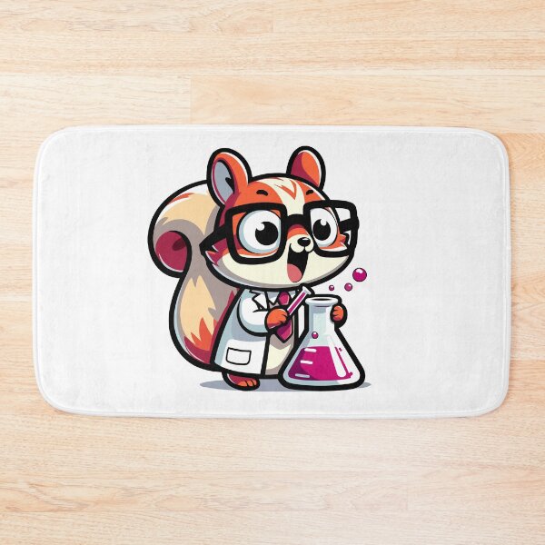 Item preview, Cute Scientist Chipmunk Character with Lab Equipment designed and sold by Akioos.