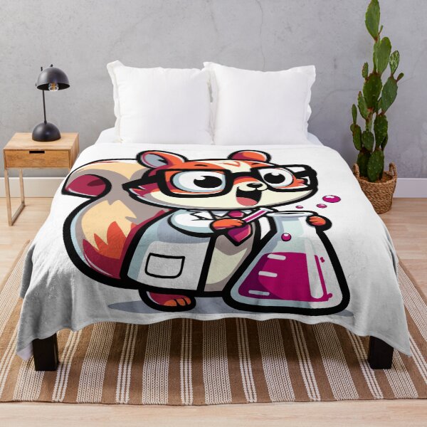 Item preview, Cute Scientist Chipmunk Character with Lab Equipment designed and sold by Akioos.