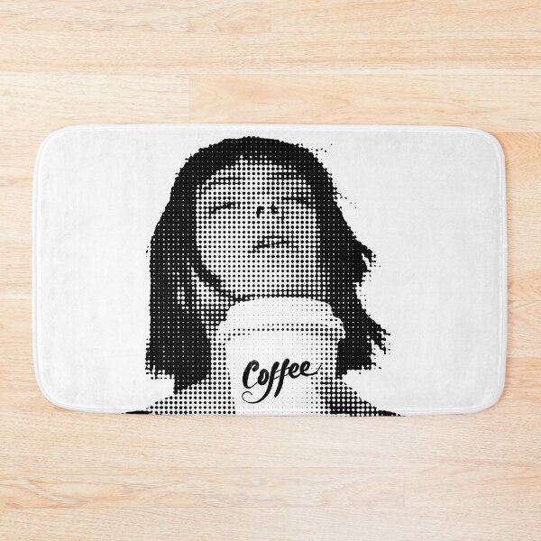 Item preview, For the love of coffee girl in French black and white designed and sold by SueKnox.
