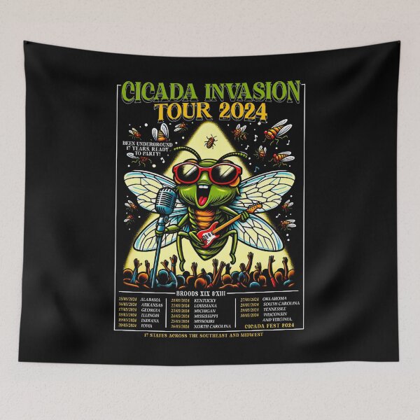 Item preview, cicada funny - Cicada Tour 2024 Brood XIX Brood XIII Entomology Cicada Lover Gift designed and sold by JUSTBEELEGANT.