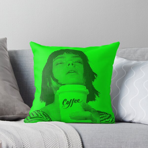 Item preview, For the love of coffee girl in French in green designed and sold by SueKnox.