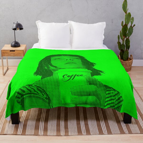 Item preview, For the love of coffee girl in French in green designed and sold by SueKnox.