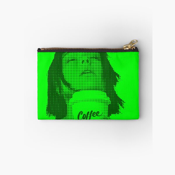 Item preview, For the love of coffee girl in French in green designed and sold by SueKnox.