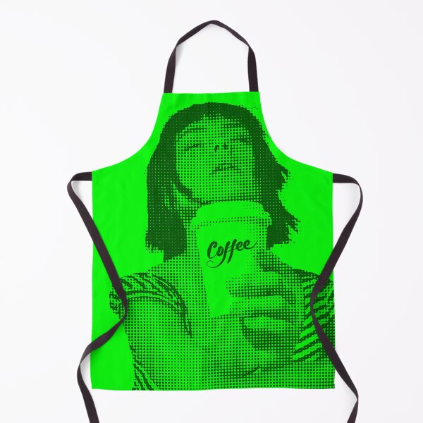 Item preview, For the love of coffee girl in French in green designed and sold by SueKnox.