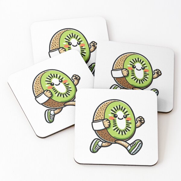 Item preview, Jogging Kiwi Character - Energetic Fruit Runner Cartoon designed and sold by Akioos.