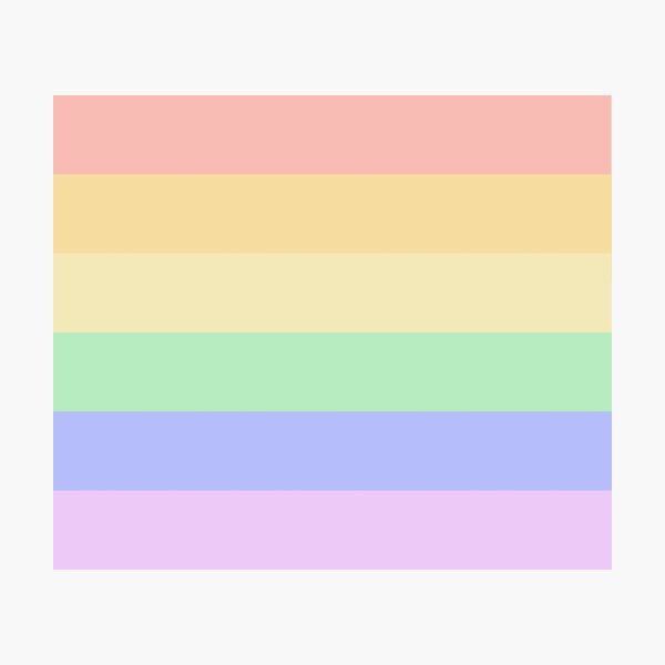 Pastel Pride Flag Photographic Print For Sale By Fuinur Redbubble 8917