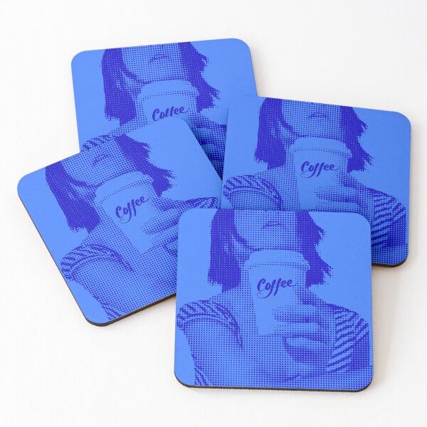 Item preview, For the love of coffee girl in French blue designed and sold by SueKnox.
