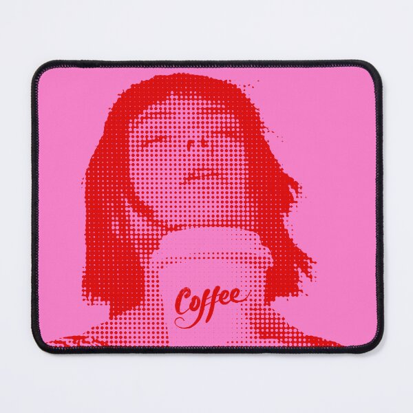 Item preview, For the love of coffee girl in French pink and red designed and sold by SueKnox.