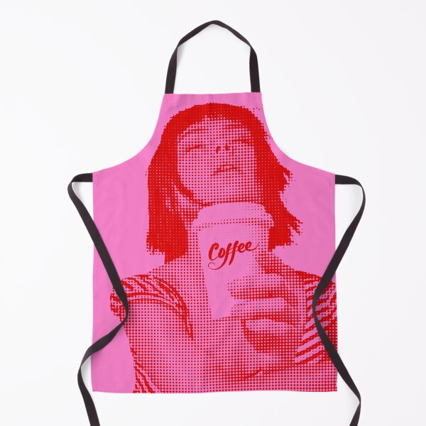 Item preview, For the love of coffee girl in French pink and red designed and sold by SueKnox.