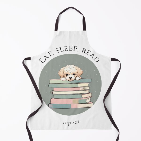 Item preview, Eat sleep read repeat books bookwarm booklover funny cute maltipoo dog designed and sold by SoulfulT.