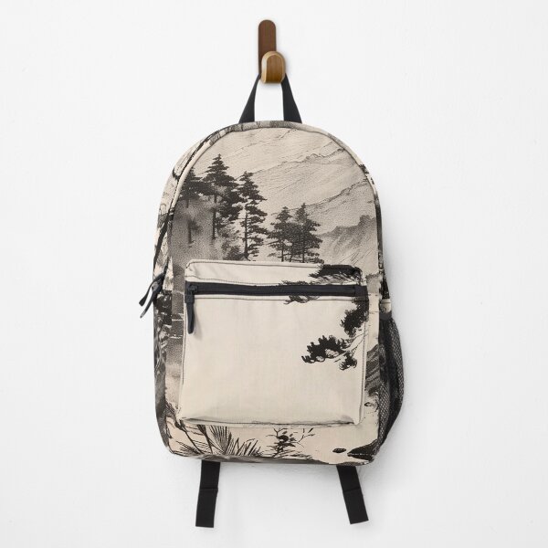 Item preview, Timeless river landscape between mountains designed and sold by vetustestudi.