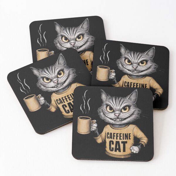Item preview, caffeine cat  designed and sold by MarandSviet.