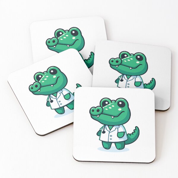 Item preview, Friendly Crocodile Doctor - Cute Crocodile in Lab Coat  designed and sold by Akioos.
