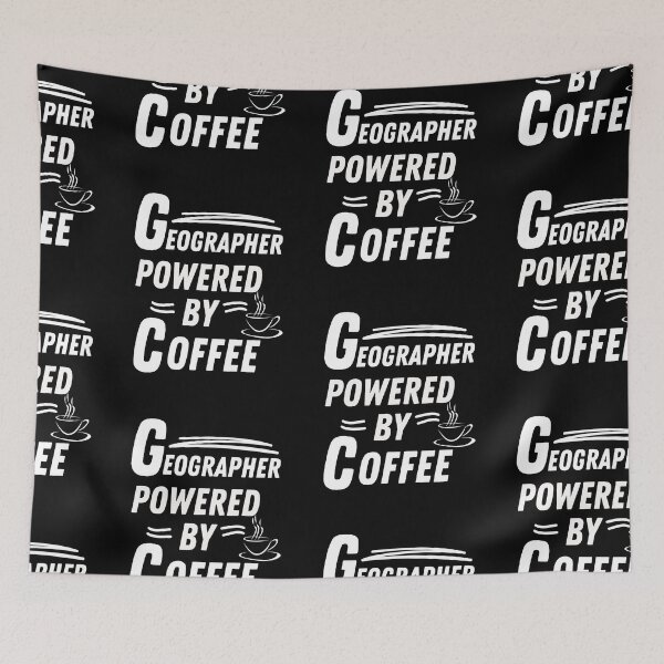Item preview, Geographer powered by coffee designed and sold by annoying-shirts.