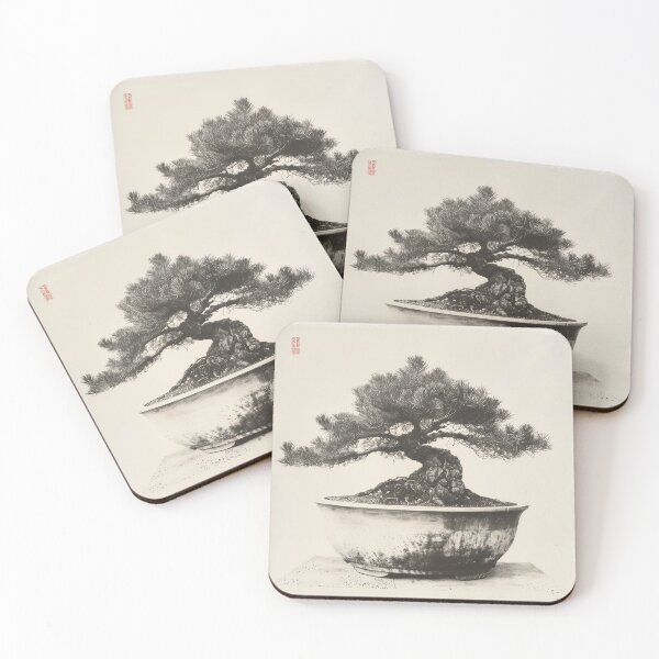 Item preview, bonsai pine old paper designed and sold by vetustestudi.