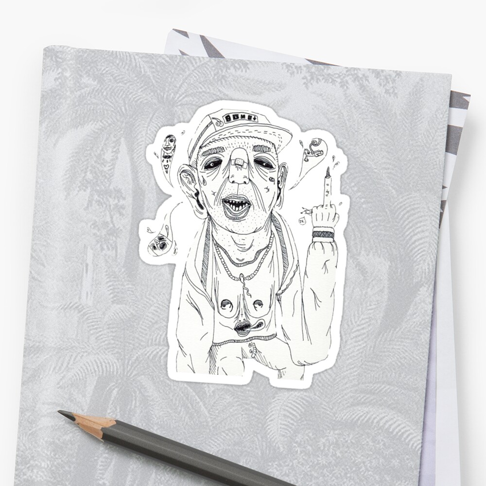 "Tyler The Creator Cherry Bomb V1" Stickers by Seth Bowman | Redbubble