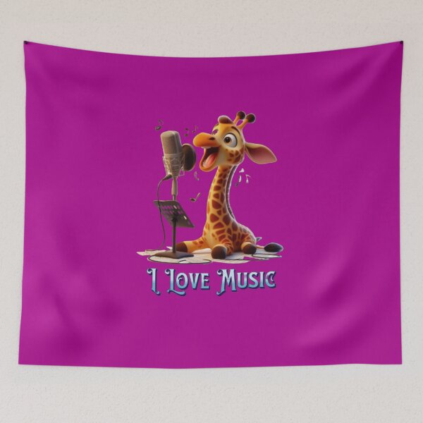 Item preview, Love for the music. A singing giraffe designed and sold by I-love-music.