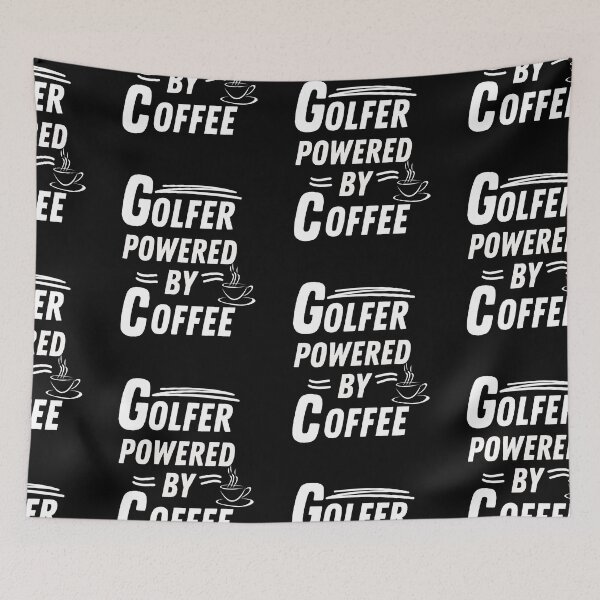 Item preview, Golfer powered by coffee designed and sold by annoying-shirts.