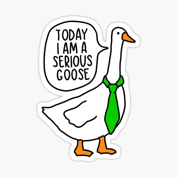Item preview, Today I Am A Serious Goose Green Tie designed and sold by Chanaika4.